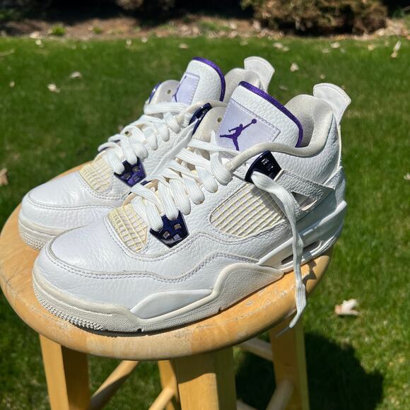Nike Air Jordan 4 Retro GS Purple Metallic Men\'s Shoes - Size 6 - Ships Now main image 8